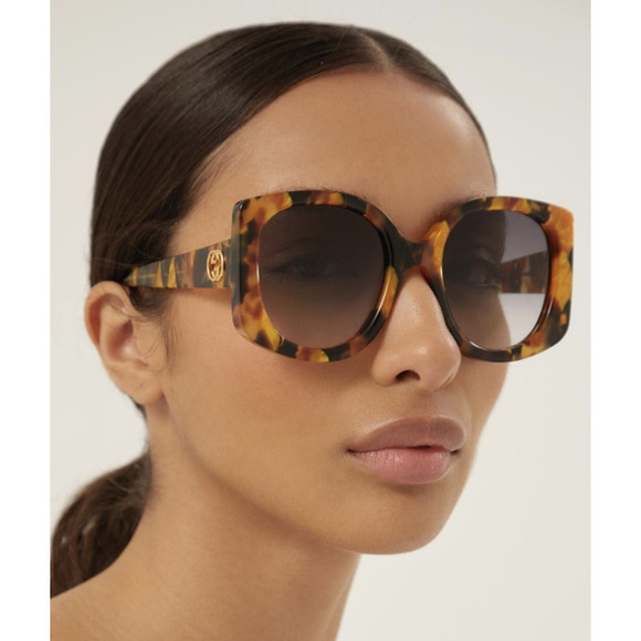 NWT Gucci GG1257S-004 HAVANA-HAVANA Sunglasses - Picture 1 of 6